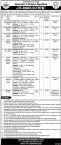 Punjab Aquaculture & Fisheries Department Jobs 2026: Deputy Manager, Senior Aquaculturist, Documentation Officer & Multiple Technical Positions Announced under Aquaculture Business Hub Project – Last Date 18 June 2026 – Jobboostpk