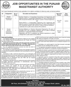 Punjab Masstransit Authority Jobs 2026: Director Operations-II & Deputy Director Electrical & Mechanical Vacancies Announced – Last Date 17 July 2026 – Jobboostpk